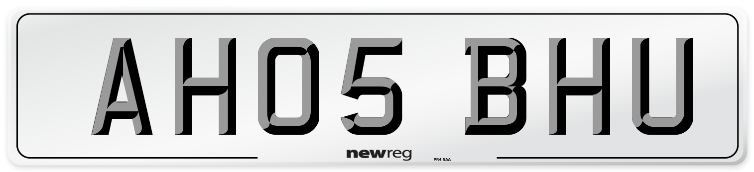 AH05 BHU Number Plate from New Reg